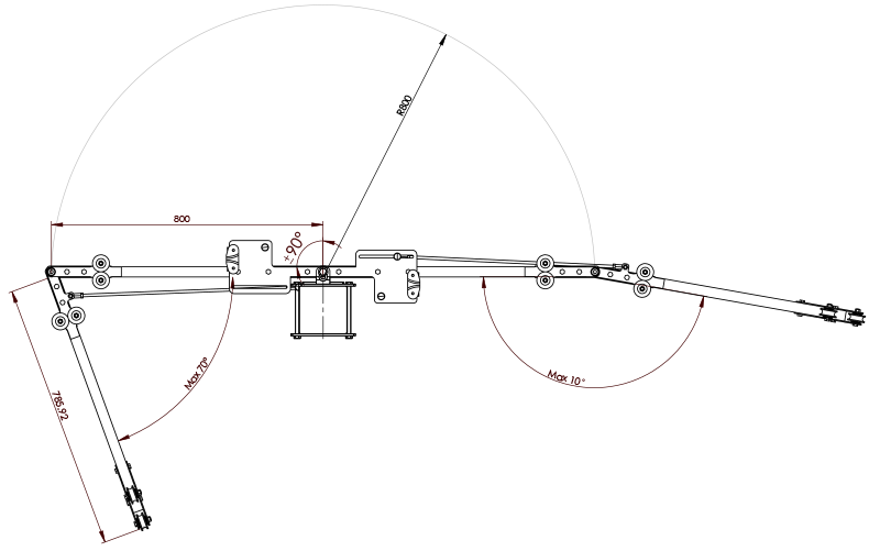 Tinkab ritning, mekanisk arm